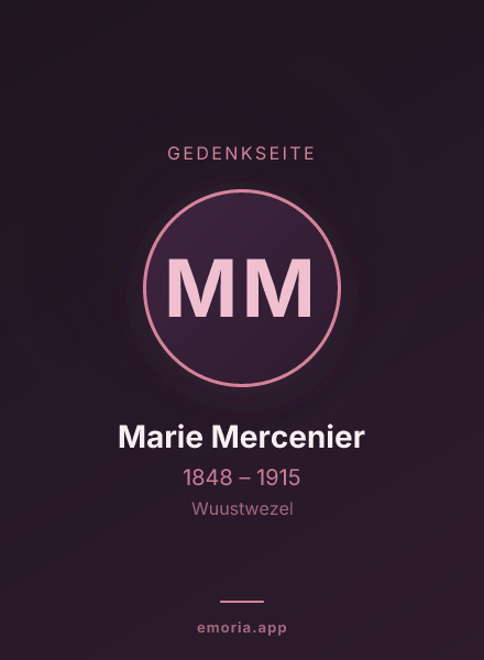 Gedenkportrait von Marie Mercenier