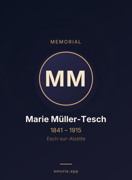 Memorial portrait of Marie Müller-Tesch