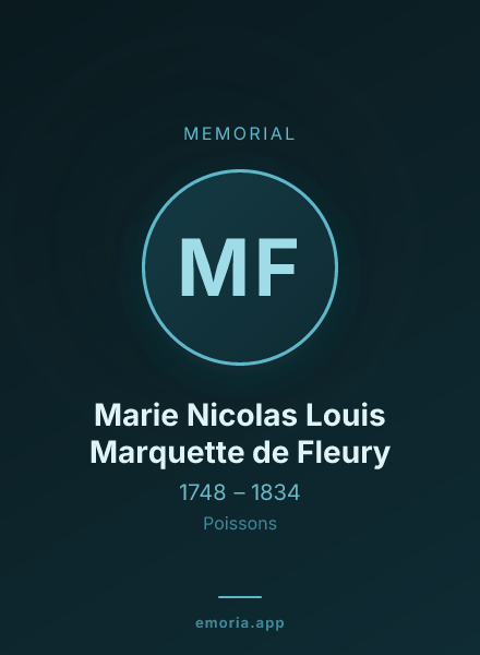 Memorial portrait of Marie Nicolas Louis Marquette de Fleury