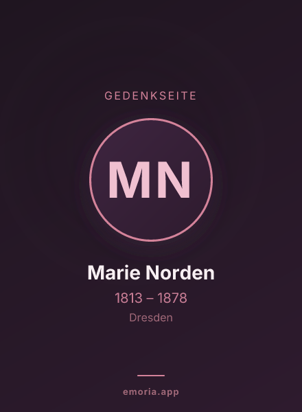 Gedenkportrait von Marie Norden