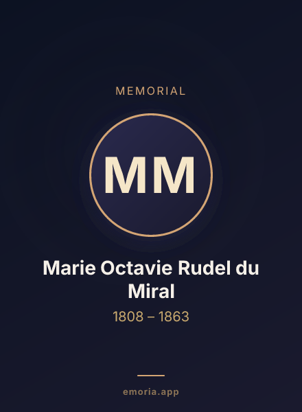 Memorial portrait of Marie Octavie Rudel du Miral