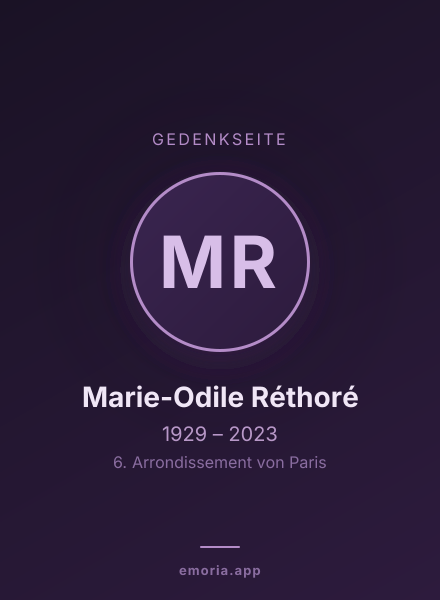Gedenkportrait von Marie-Odile Réthoré