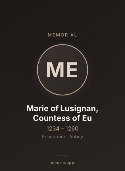 Memorial portrait of Marie of Lusignan, Countess of Eu