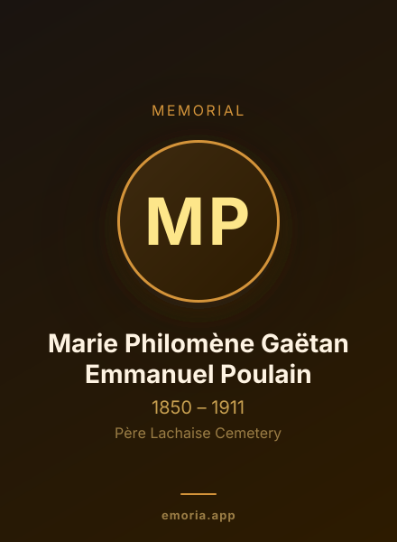 Memorial portrait of Marie Philomène Gaëtan Emmanuel Poulain