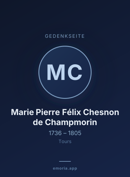 Gedenkportrait von Marie Pierre Félix Chesnon de Champmorin