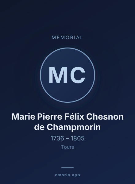 Memorial portrait of Marie Pierre Félix Chesnon de Champmorin