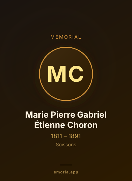 Memorial portrait of Marie Pierre Gabriel Étienne Choron