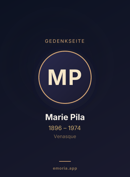 Gedenkportrait von Marie Pila