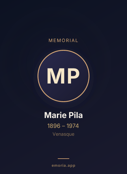 Memorial portrait of Marie Pila