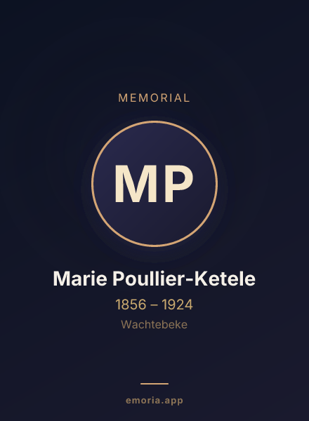Memorial portrait of Marie Poullier-Ketele