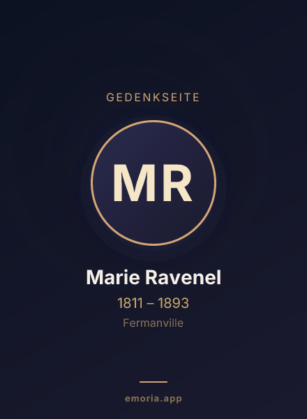 Gedenkportrait von Marie Ravenel