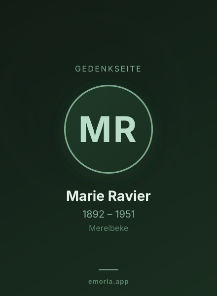 Gedenkportrait von Marie Ravier