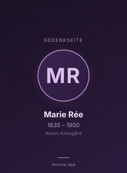 Gedenkportrait von Marie Rée