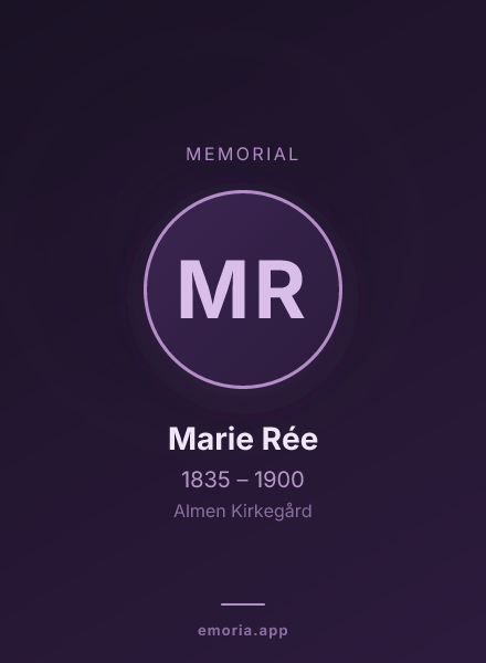 Memorial portrait of Marie Rée
