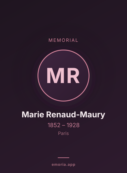Memorial portrait of Marie Renaud-Maury