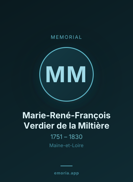 Memorial portrait of Marie-René-François Verdier de la Miltière