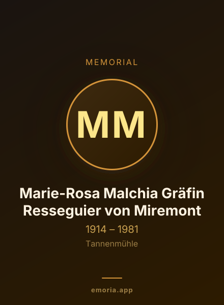 Memorial portrait of Marie-Rosa Malchia Gräfin Resseguier von Miremont