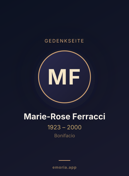Gedenkportrait von Marie-Rose Ferracci