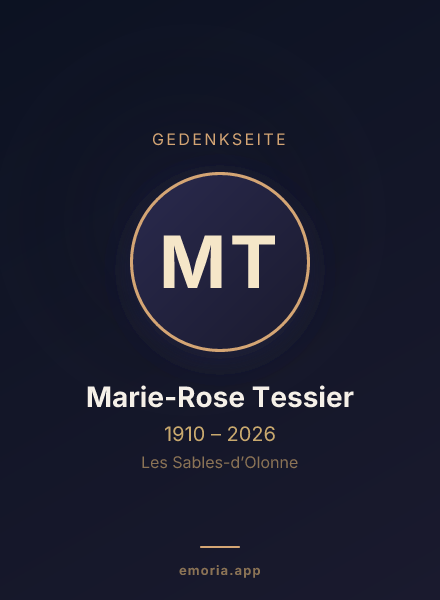 Gedenkportrait von Marie-Rose Tessier