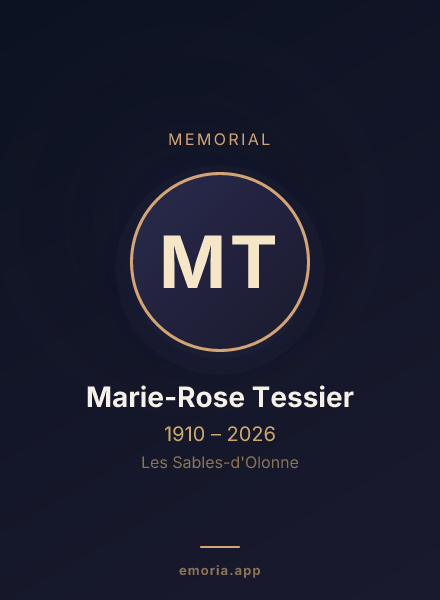 Memorial portrait of Marie-Rose Tessier