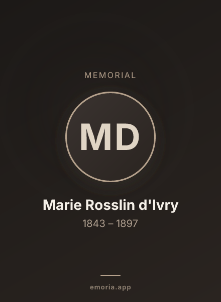 Memorial portrait of Marie Rosslin d'Ivry