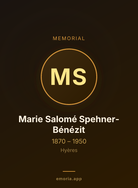 Memorial portrait of Marie Salomé Spehner-Bénézit