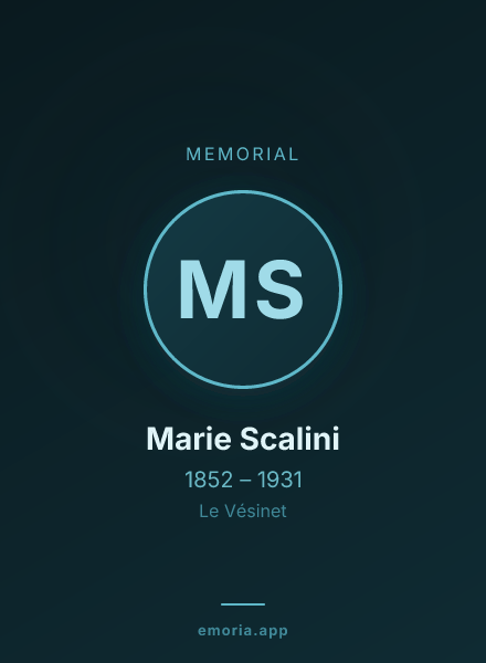 Memorial portrait of Marie Scalini