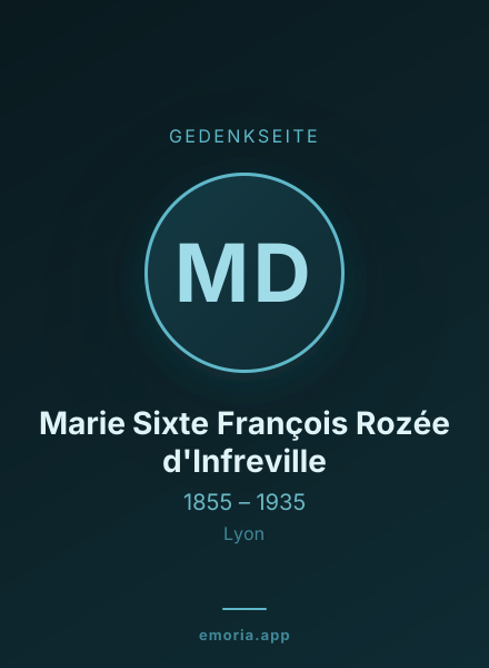 Gedenkportrait von Marie Sixte François Rozée d'Infreville