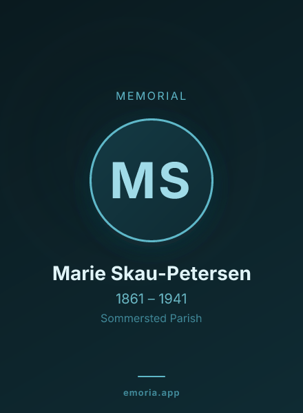 Memorial portrait of Marie Skau-Petersen