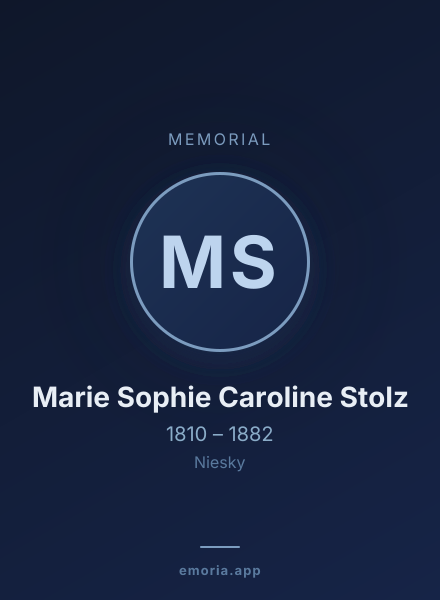 Memorial portrait of Marie Sophie Caroline Stolz