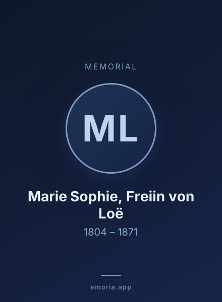 Memorial portrait of Marie Sophie, Freiin von Loë