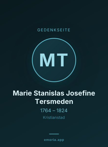 Gedenkportrait von Marie Stanislas Josefine Tersmeden