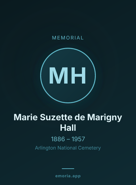 Memorial portrait of Marie Suzette de Marigny Hall
