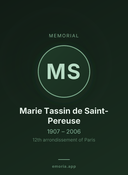 Memorial portrait of Marie Tassin de Saint-Pereuse