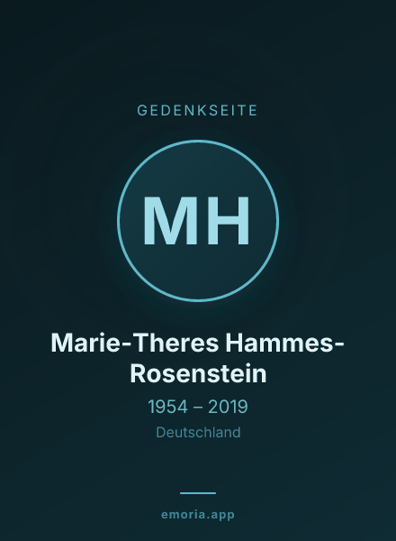Gedenkportrait von Marie-Theres Hammes-Rosenstein