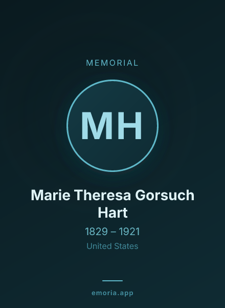 Memorial portrait of Marie Theresa Gorsuch Hart