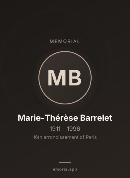 Memorial portrait of Marie-Thérèse Barrelet