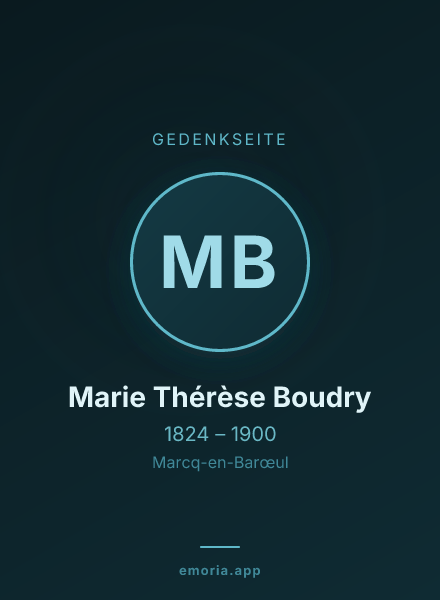 Gedenkportrait von Marie Thérèse Boudry