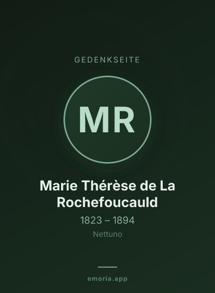 Gedenkportrait von Marie Thérèse de La Rochefoucauld