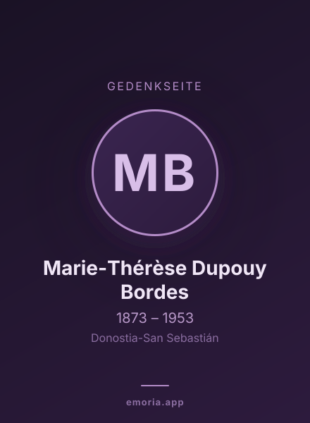Gedenkportrait von Marie-Thérèse Dupouy Bordes