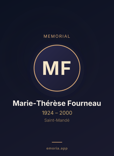 Memorial portrait of Marie-Thérèse Fourneau