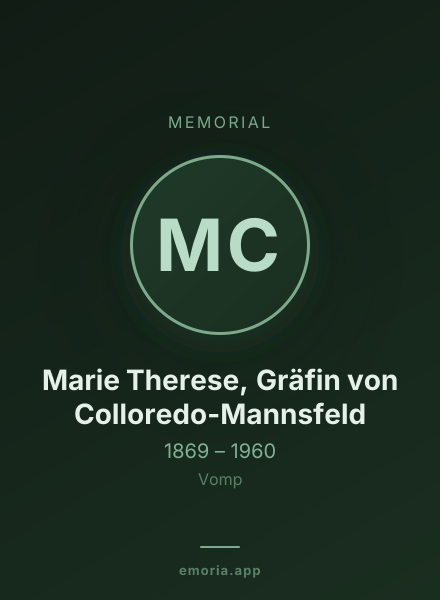 Memorial portrait of Marie Therese, Gräfin von Colloredo-Mannsfeld