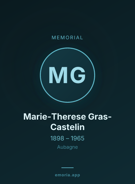 Memorial portrait of Marie-Therese Gras-Castelin