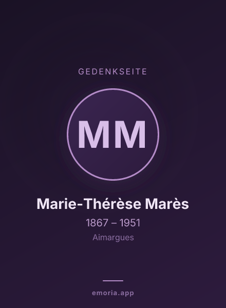 Gedenkportrait von Marie-Thérèse Marès