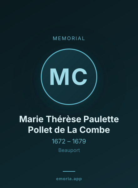 Memorial portrait of Marie Thérèse Paulette Pollet de La Combe