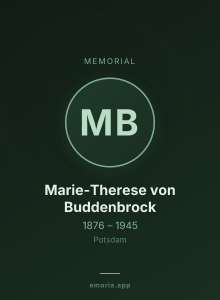 Memorial portrait of Marie-Therese von Buddenbrock