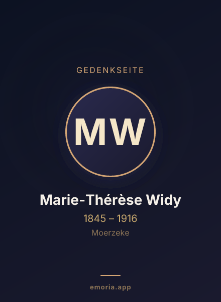 Gedenkportrait von Marie-Thérèse Widy