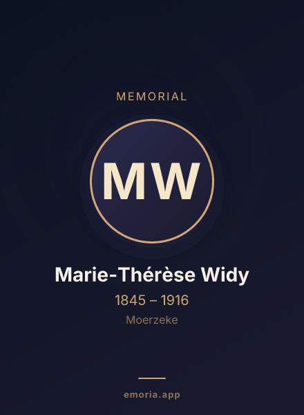 Memorial portrait of Marie-Thérèse Widy