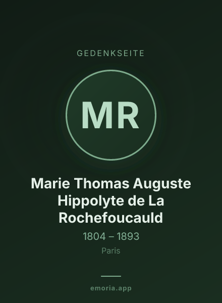 Gedenkportrait von Marie Thomas Auguste Hippolyte de La Rochefoucauld