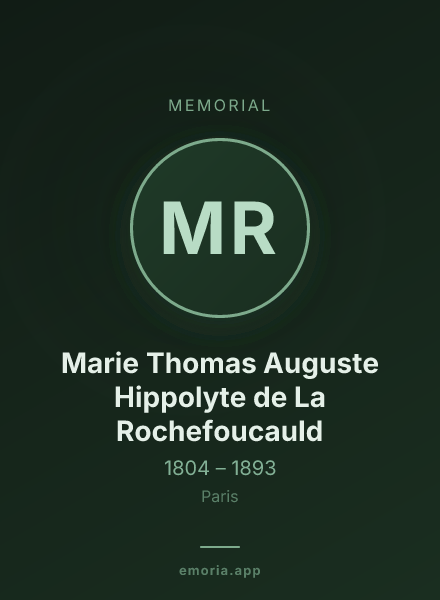 Memorial portrait of Marie Thomas Auguste Hippolyte de La Rochefoucauld